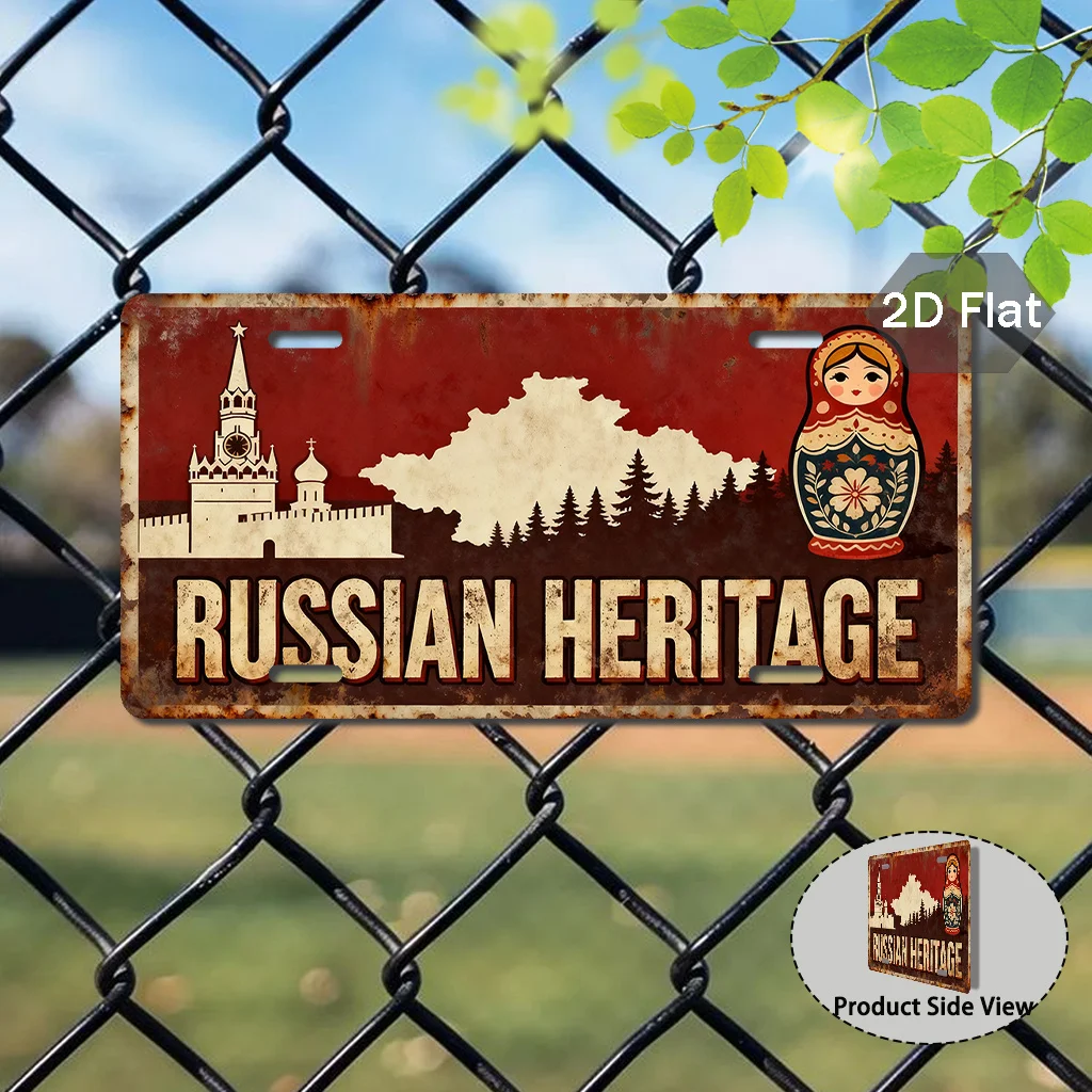 Vintage Russia Tin Sign 2D Metal Plaque Retro Travel Decor Wall Art Gift