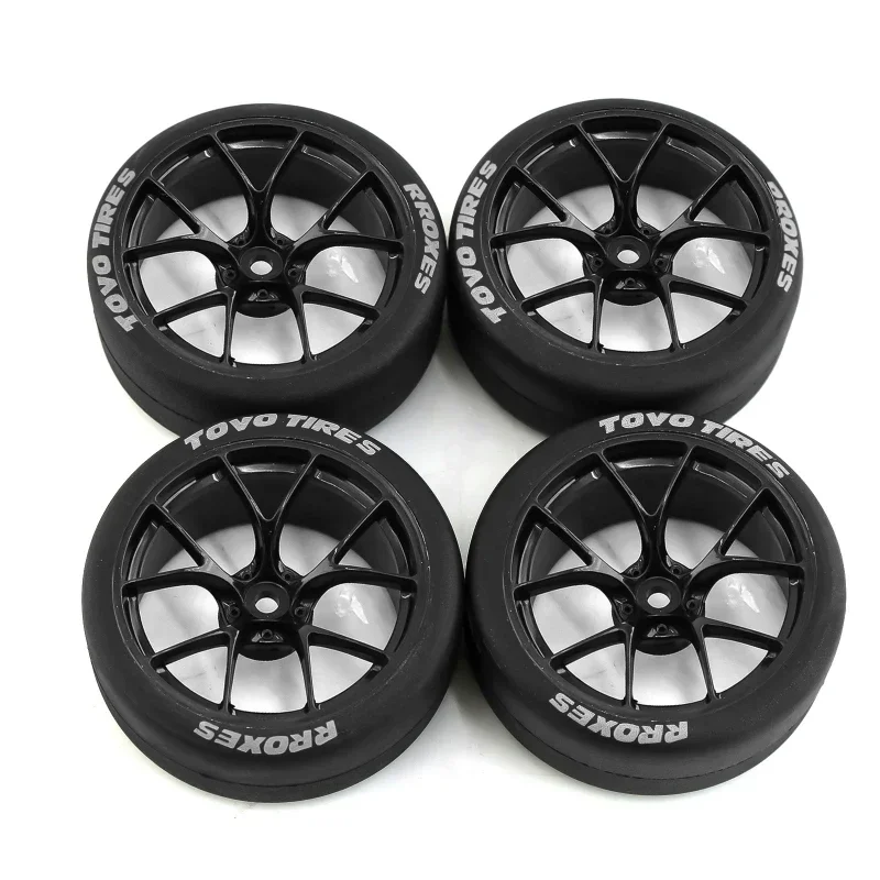 4pcs 65mm Hard Drift Tire 1/10 RC Drift Car On Road Touring Racing Car Tyre Wheel for Tamiya TT01 TT02 XV01 PTG-2 Kyosho HPI HSP