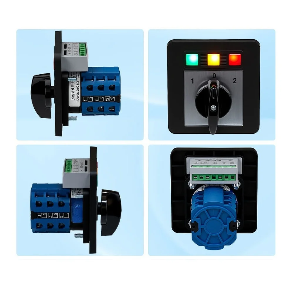 1pc 3 Position 3 Section Illuminated Change Over Switch SZW26 20A Cam Rotary Switch For Machine Tools Marine Systems