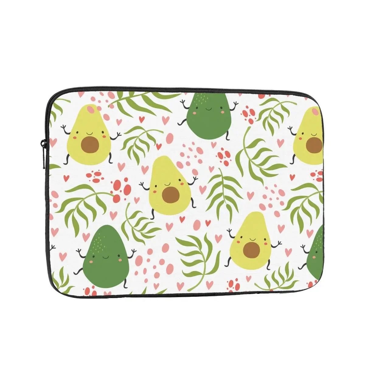 Happy Avocado Laptop Sleeve Case 12 13 17 Inch for Macbook Air Pro Avocados Lover Notebook Bag Case Computer Shockproof Case Bag