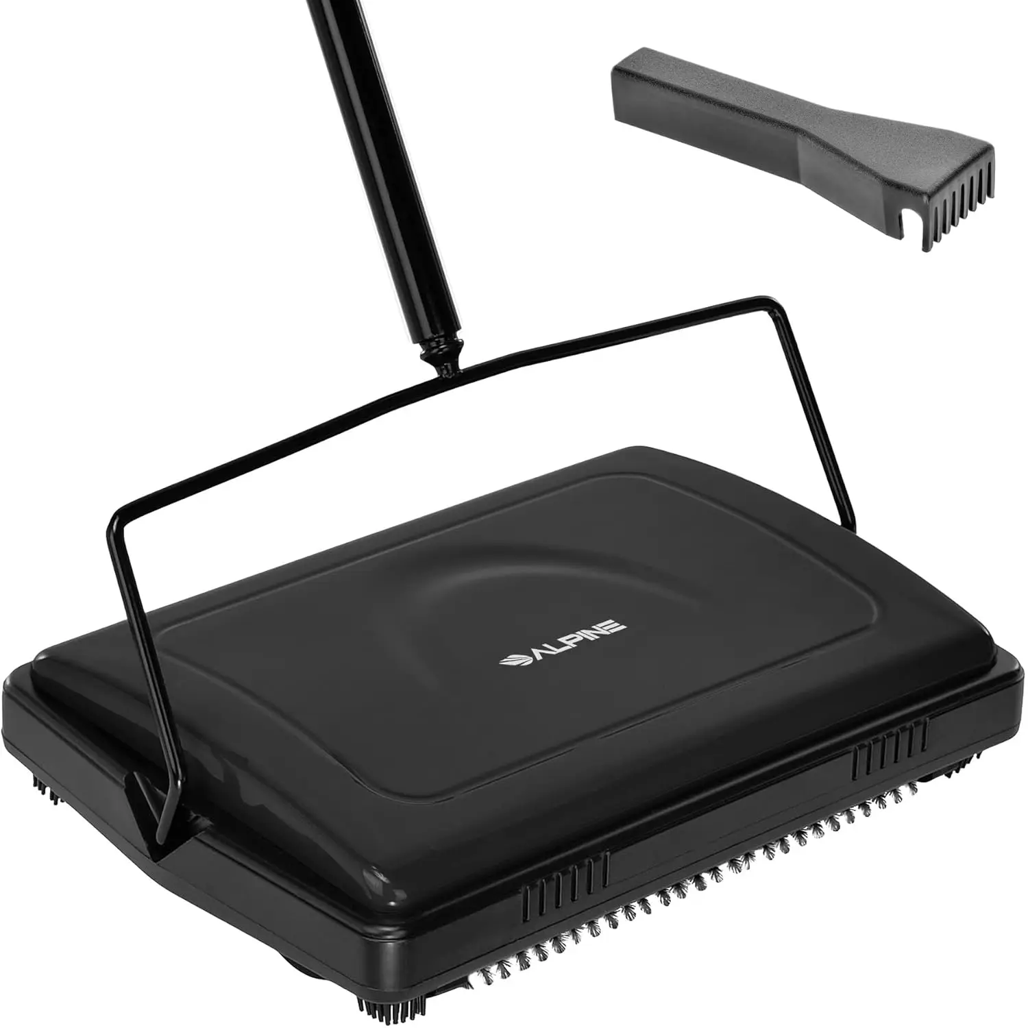 

Manual Carpet Sweeper Triple Brush – Cordless Non Electric Multi-Surface Floor Brush Hardwood Floor Cleaner Easy Sweeping for Ca