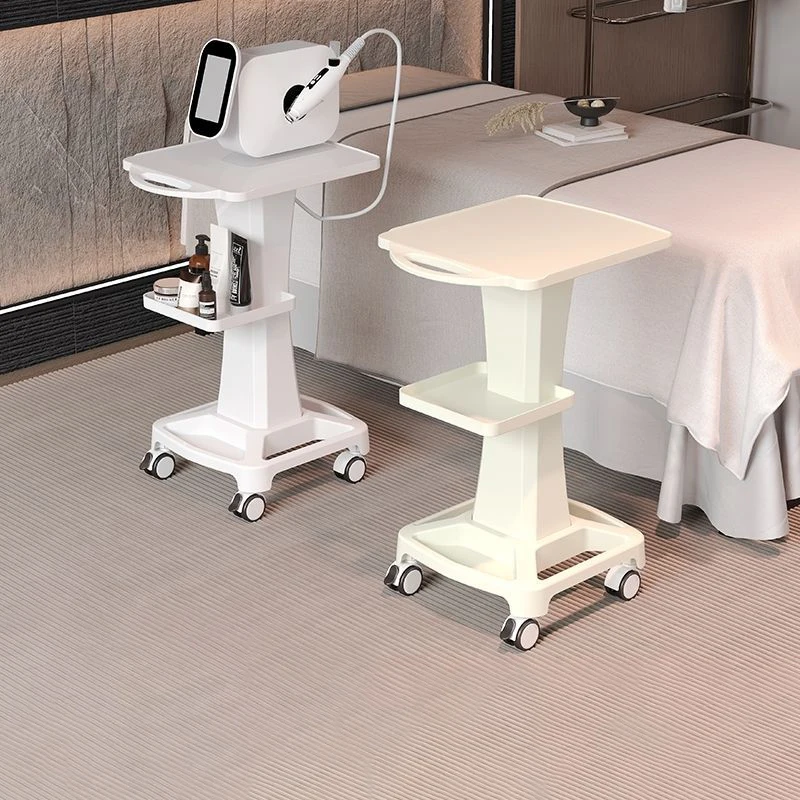 

Small Bubble Beauty Instrument Trolley Multi-function 4 Wheels Mobilebase Shelf High-grade Tool Cart Beauty Salon