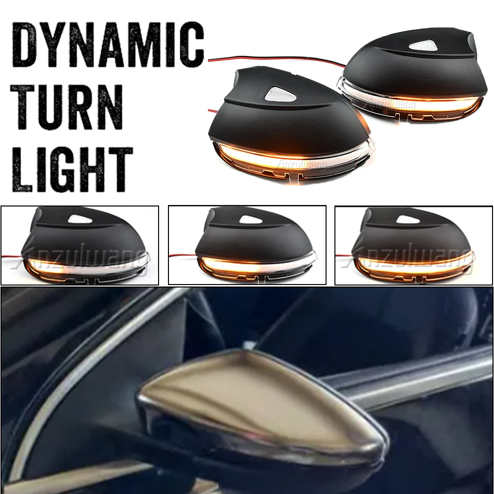 

For VW Passat B7 CC Scirocco Jetta MK6 EOS Dynamic Turn Signal LED Side Wing Rearview Mirror Indicator Blinker Repeater Light