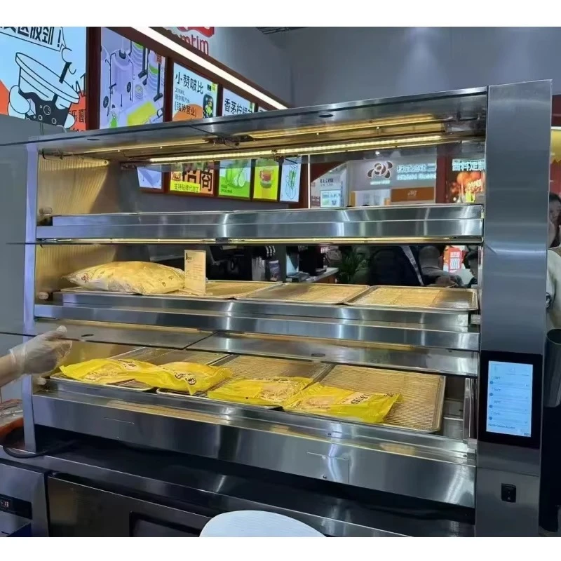 Commercial Electric 2 Layer Hot Food Warmer Display Showcase Fried Chicken Warmer Display Food Warming Cabinet