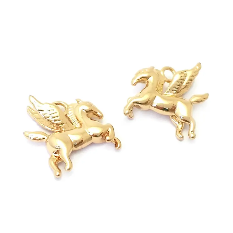 18K Gold Color Brass Horse Charms Pendants High Quality Diy Necklace Earrings Jewelry Accessories Making Supplies view 4