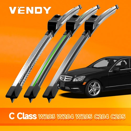 Imagen 1 del producto 2 uds para Mercedes Benz Clase C W203 W204 W205 C204 C205 2000-2020 limpiaparabrisas delantero accesorios ventana de parabrisas