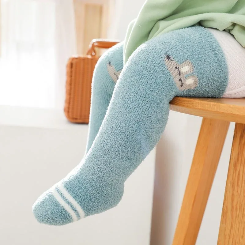 

Baby Over The Knee Mid Calf Socks for Newborns Thickened Fleece Lined Extra Long Warm Socks Non Binding Legs Infant Stockings​