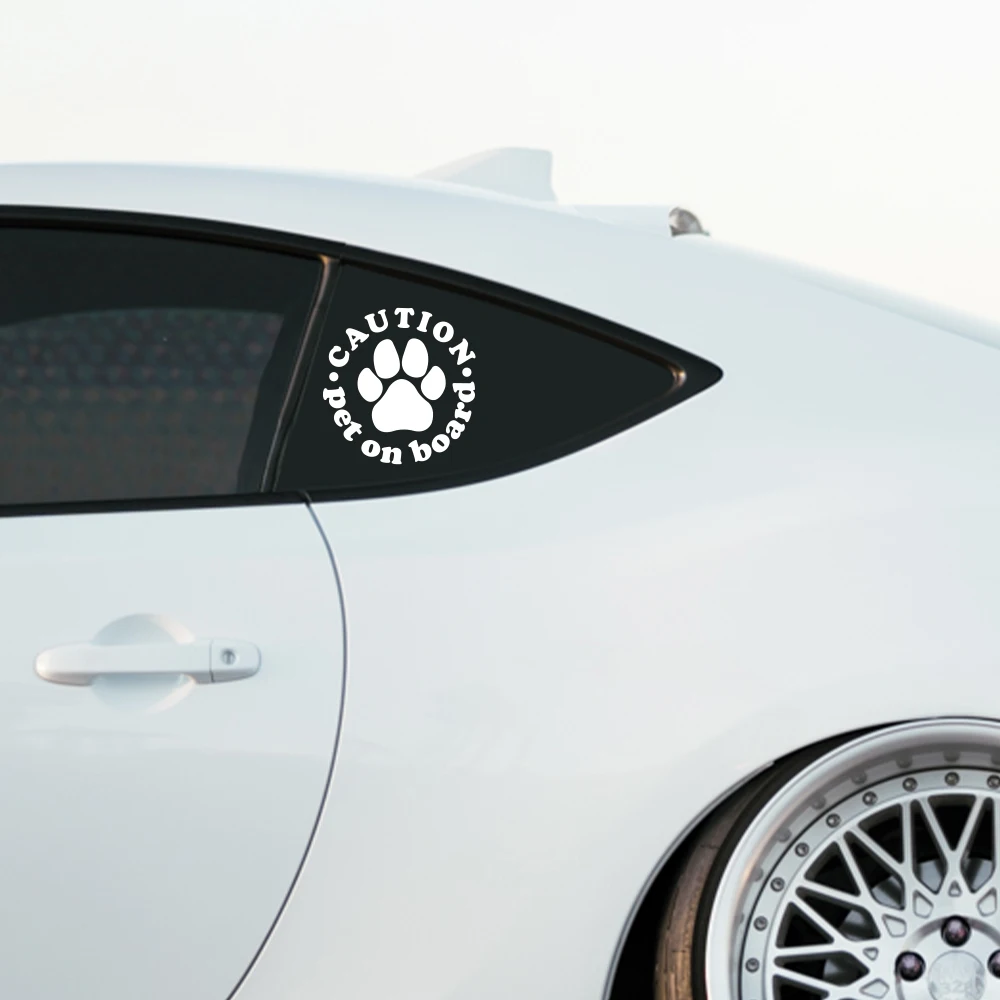 ملصق سيارة على لوح الحيوانات الأليفة ، شارات فينيل ذاتية الصنع للكلاب والحيوانات ، جسم ممتص للدراجات النارية ، ديكور النافذة الخلفية ، 12.7 × 12.4 سم
