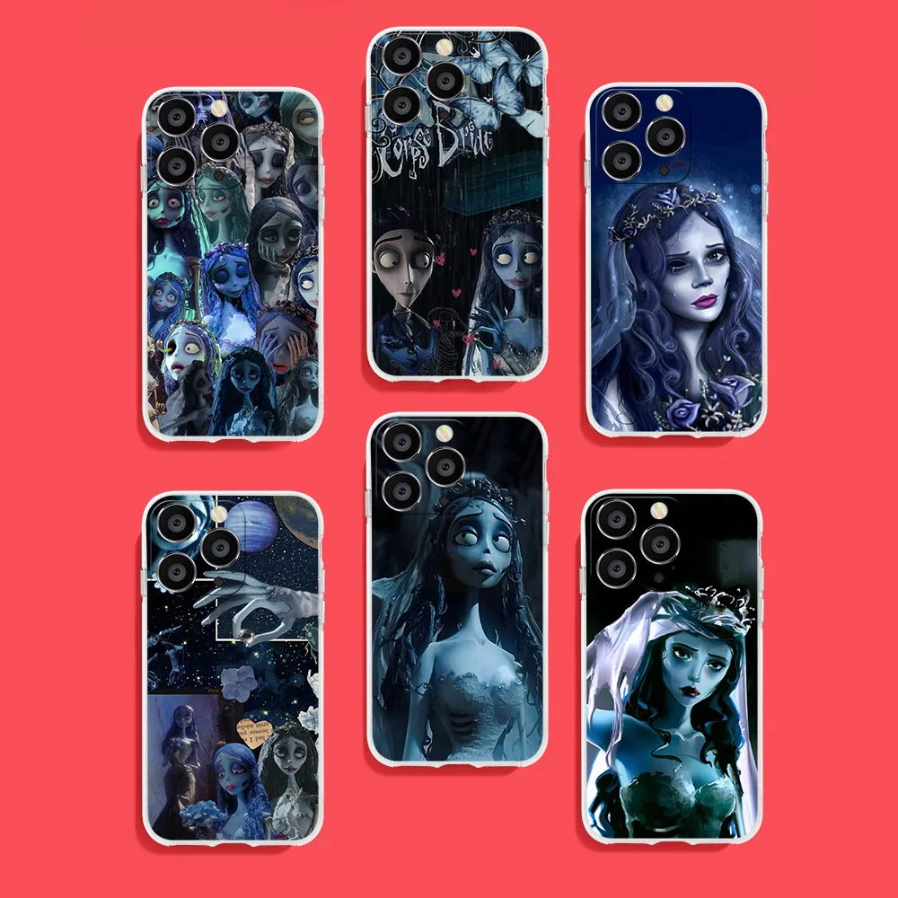 IQ-14 Emily Corpse Bride Soft Case for OPPO VIVO Reno A17k A77s A78 Findx5 8 8t Y35 Y22s Y16 Y02s Y02 Y01 X80 V25 Pro