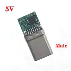 USB C Male Female Socket Receptacle Adapter to Solder Wire Cable 5V 9V 12V 15V 20V Type-C PD trigger decoy Port Connector Jack