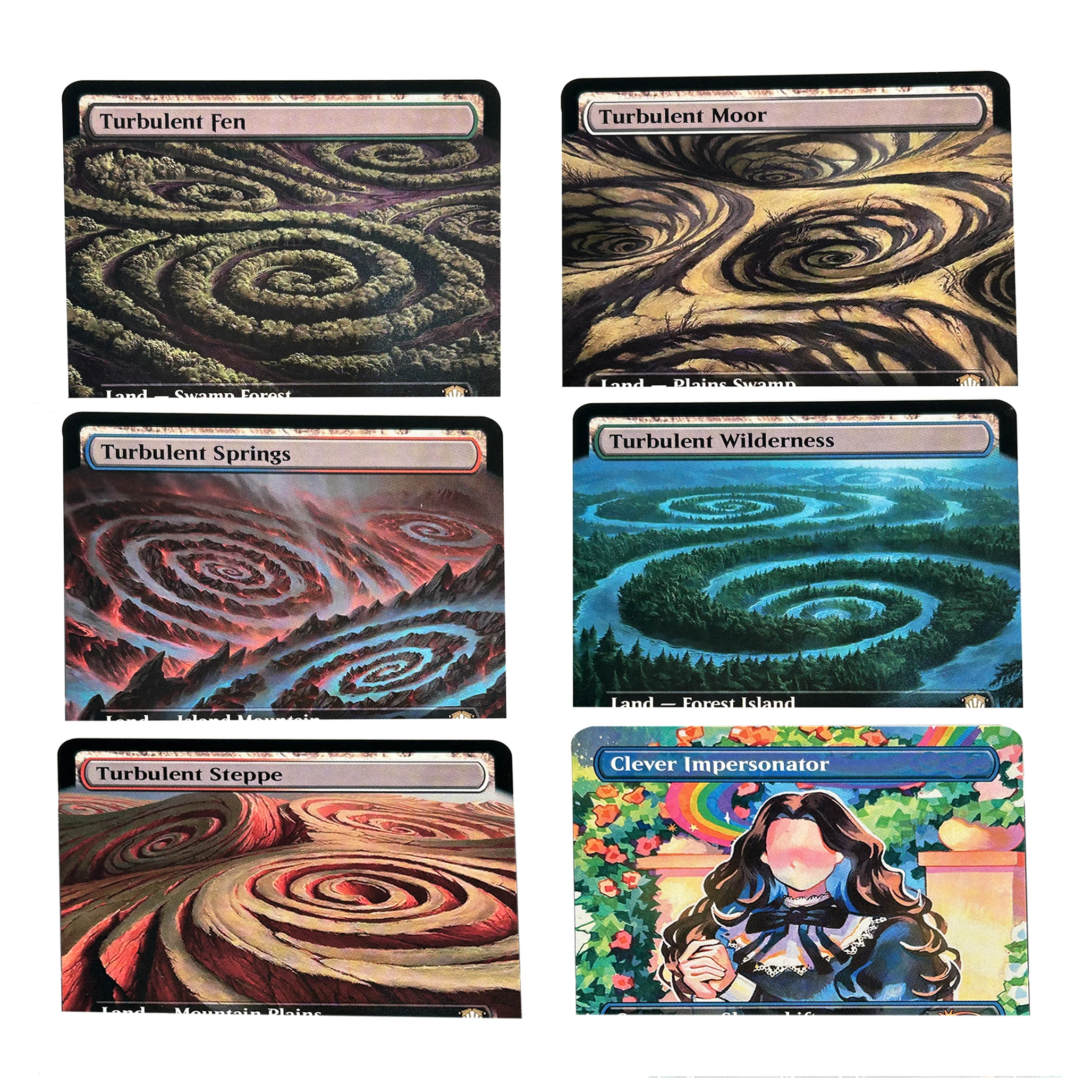 Turbulent Fen, Turbulent Wilderness, SOC Defense of the Heart, MAR It That Betrays, SLD Doctor Doom, MSH HOLO, Cartas TCG, Juego de Mesa