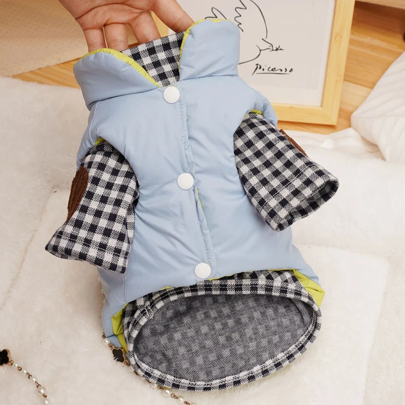 Double-Sided Warm Dog Coat Jacket Winter Cotton-Padded Pet Dog Clothes For Small Dogs Costumes Puppy Vest Down Jacket Chiwawa XL