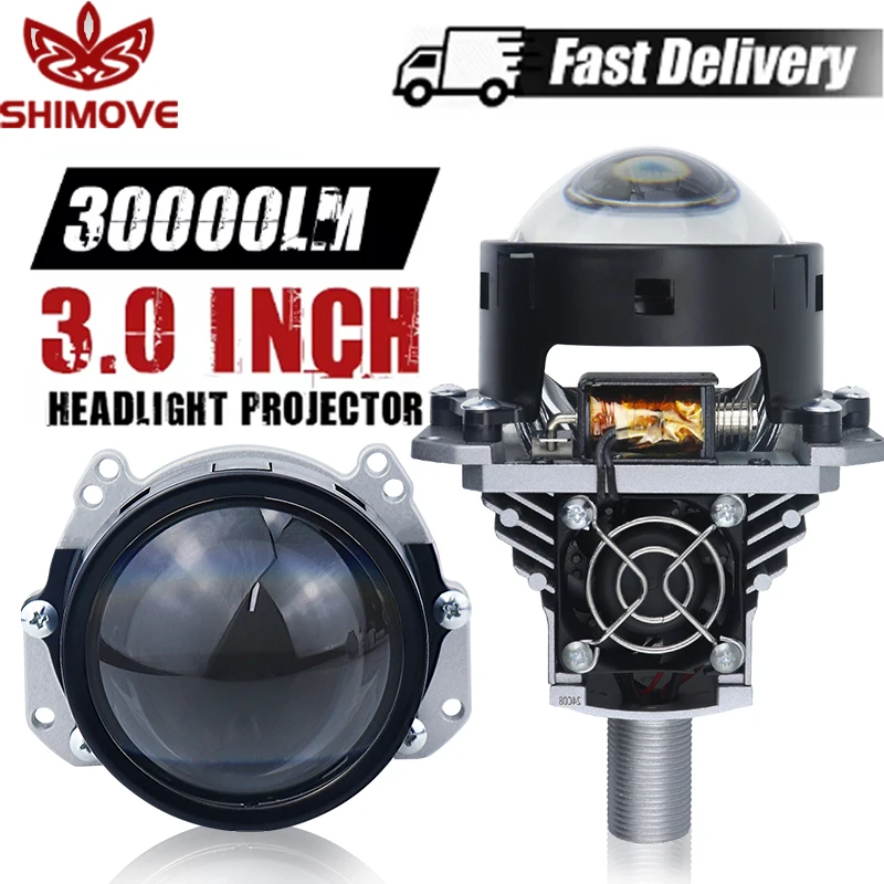 

H4 H7 3 Inch Bi-led Lens Projector Lenes For Headlight Kit 9005 9006 High Low Lights For Car Motorcycle Retrofit 100W 12600LM