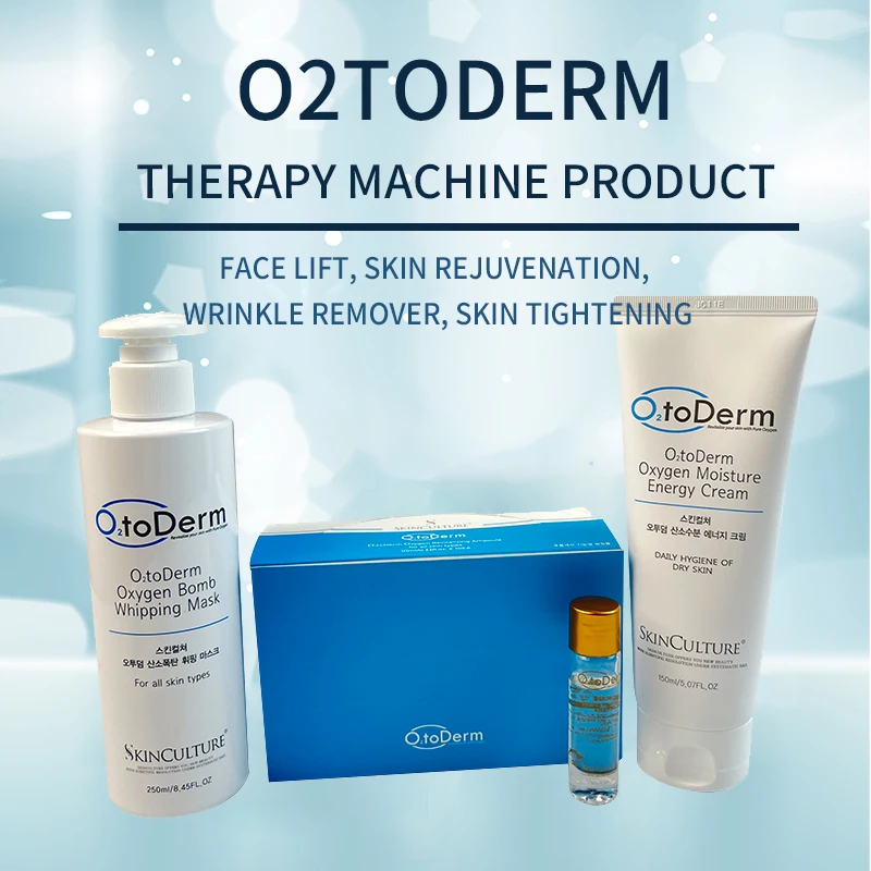 O2toderm ครีมล้างหน้าอุปกรณ์ O2toderm ออกซิเจนสำหรับผิวหน้าสเปรย์โทนเนอร์ผิวหน้าฟื้นฟูผิว