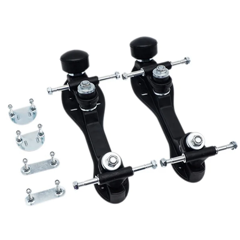 

Roller Skate Base Four-Wheel Two-Row Roller Skate Bracket Skateboard Base Bottom Plate Black