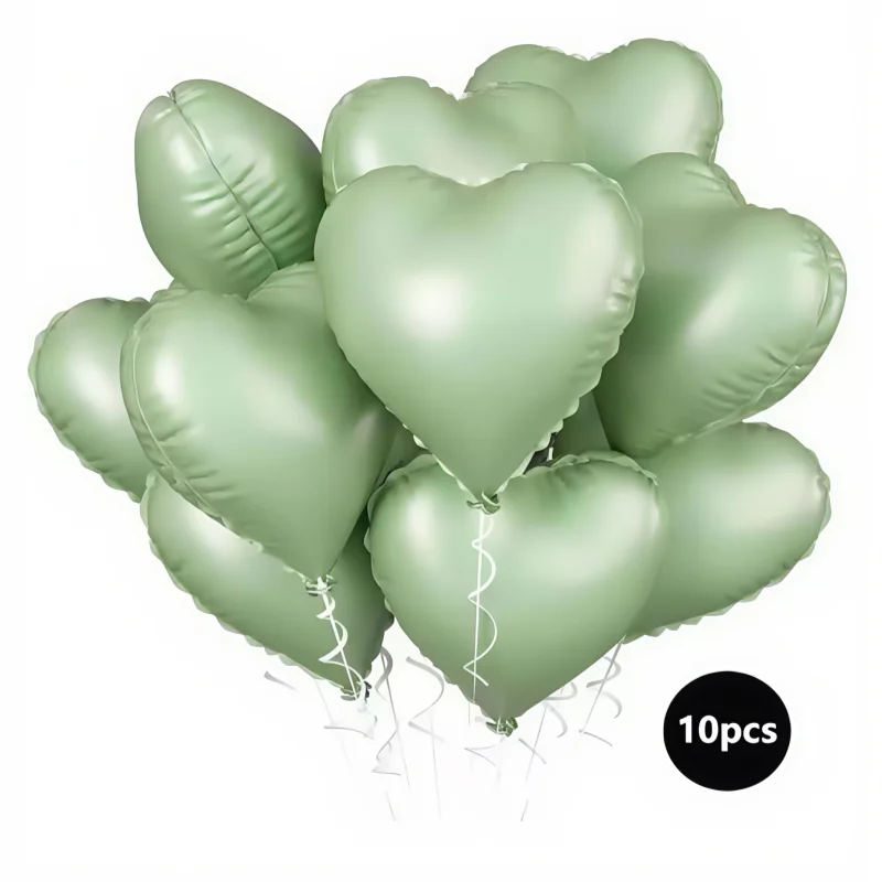 10/30/50 قطعة 18 بوصة القلب ستار بالونات خمر الوردي البيج الأخضر احباط بالونات للكبار الاطفال عيد ميلاد سعيد الزفاف DIY بها بنفسك حفلة دي #2