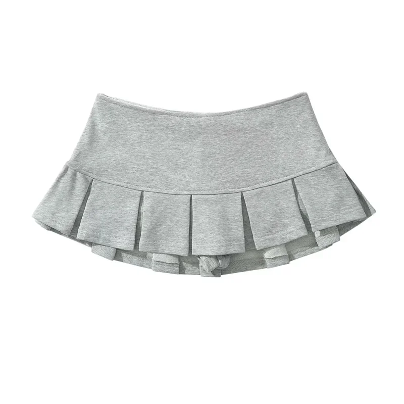 Mini jupe taille basse pour femmes, Vintage, fermeture éclair latérale, ligne A, Y2k, jupes courtes, Sexy, pour filles, plissée, nouvelle collection 2024