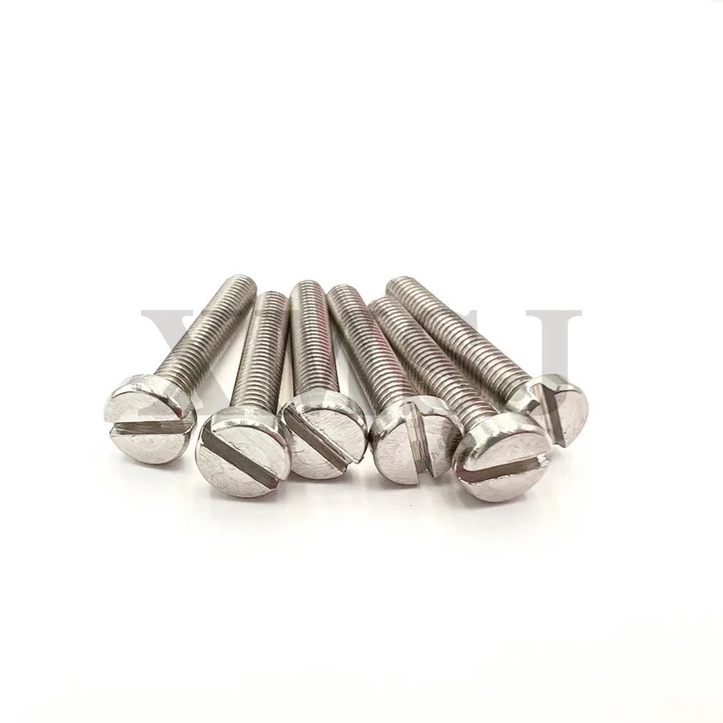 10/50pcs M3 M4 M5 M6 M8 304 A2-70 stainless steel GB65 Slotted Cap Head Slot Column Round Cheese Head Screw Bolt Length=4-100mm