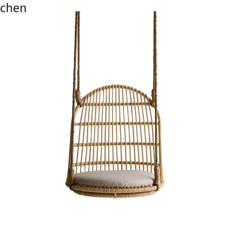 YFY  Nordic true vine hanging basket rattan chair natural homestay balcony adult rocking chair hanging chair leisure