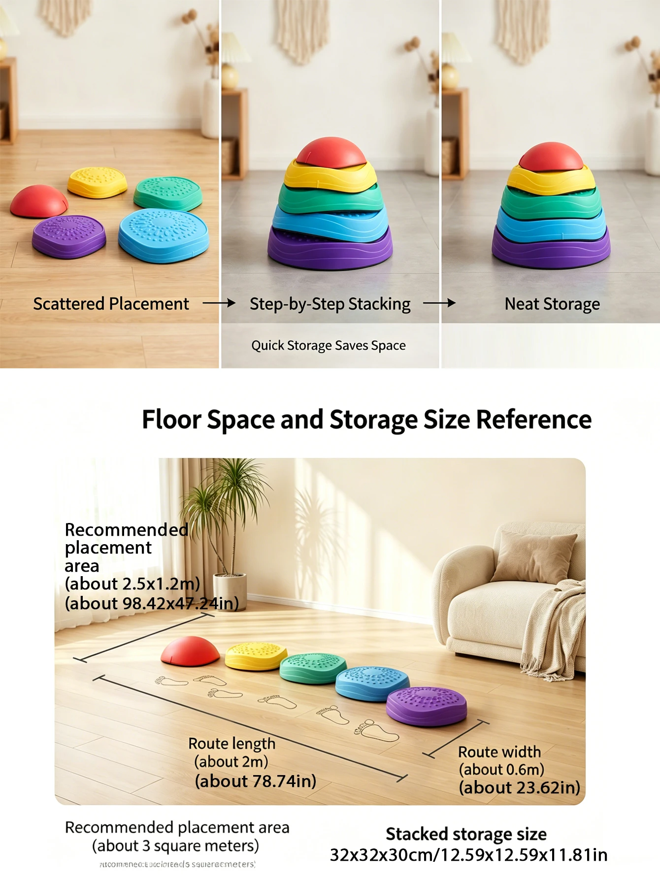 6 piezas de piedras de equilib - Stepping Stone Foam reseña y precio
