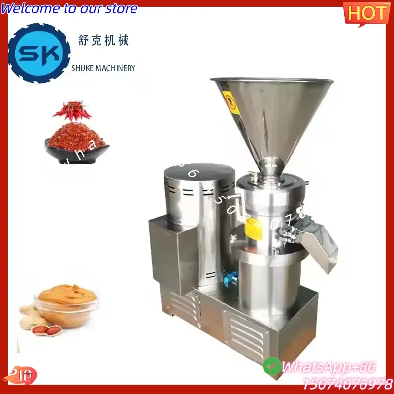 2026 Commercial Electric Sesame Paste Making Machine Small Tahini Almond Cashew Colloid Mill Peanut Butter Making Machine