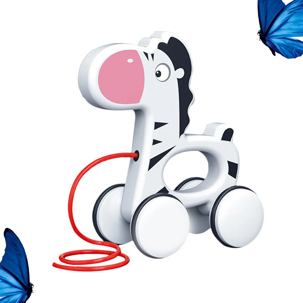1Pcs Baby Traction Walk Learning Trainer Cartoon Animal Design Party Favor Pulling Car for Toddlers 1-3 Years Pulling Car Toy view 5