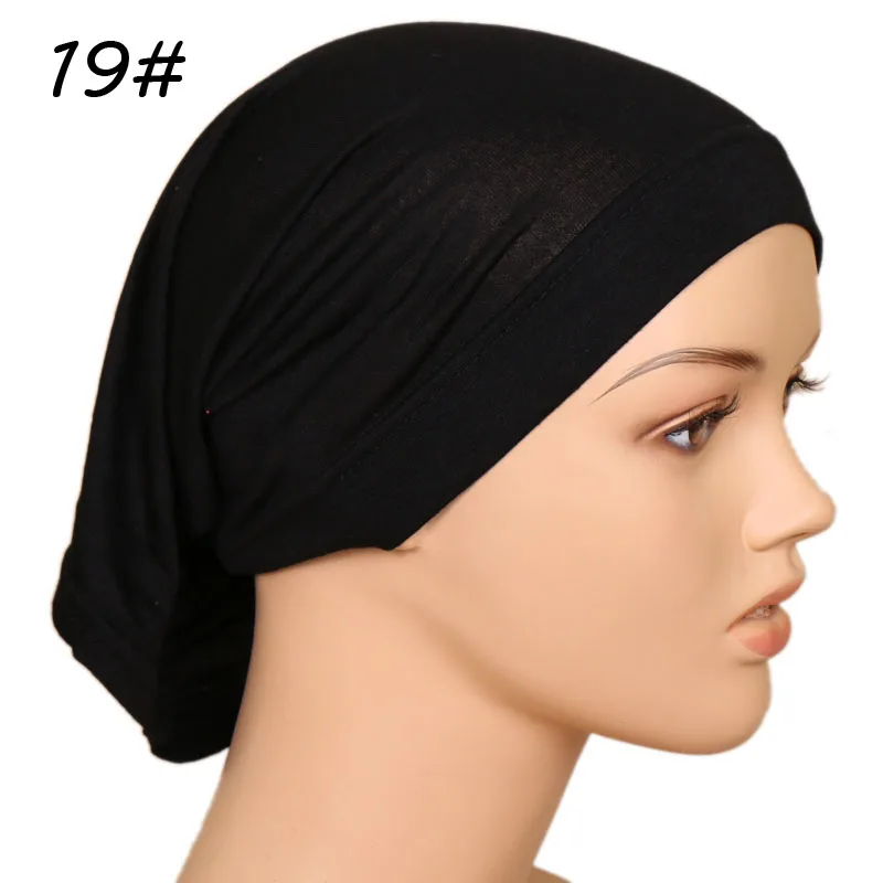 

2024 Inner Soft Muslim Hijab Underscarf Caps Cotton Stretch Turban Cap Islamic Underscarf Bonnet Hat Female