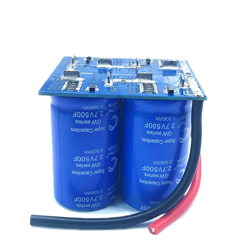 4Pcs Series Connection Bank GDCPH 10.8V125F Automotive Rectifier Module 2.7V500F Large Capacity With Cables Backup Power Supply