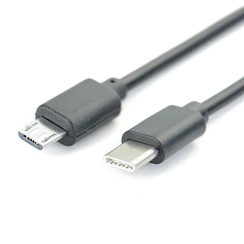 Kabel USB-C Ke USB Mikro Tipe C Kabel USB Mikro B Tipe C Jantan Ke Jantan 30/100Cm Kabel Data Pengisi Daya Cepat