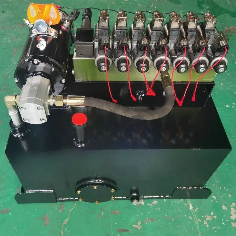 Hydraulic Power Unit 12 Volt Dump Truck Flap Environmental Protection Baffle Stage Truck Hydraulic Tail Flying Wing Truck