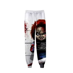 Chucky-pantalones de chándal con estampado de muñeca HAHA para hombre y mujer, ropa de calle informal para jugar a niños, moda Harajuku