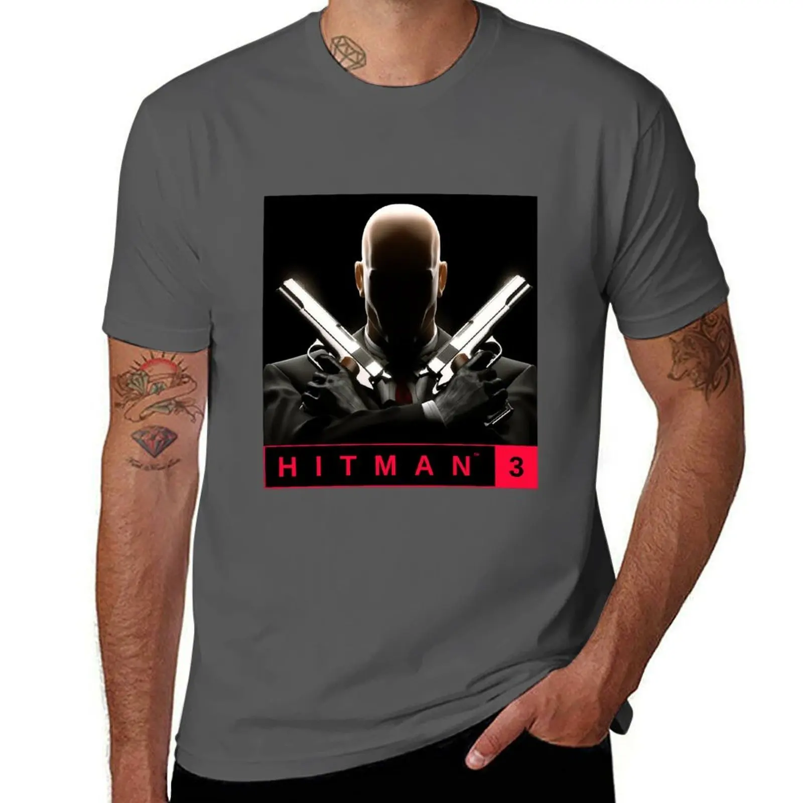 

agent 47 hitman T-Shirt Sweat Absorbing Sports Tee Shirt