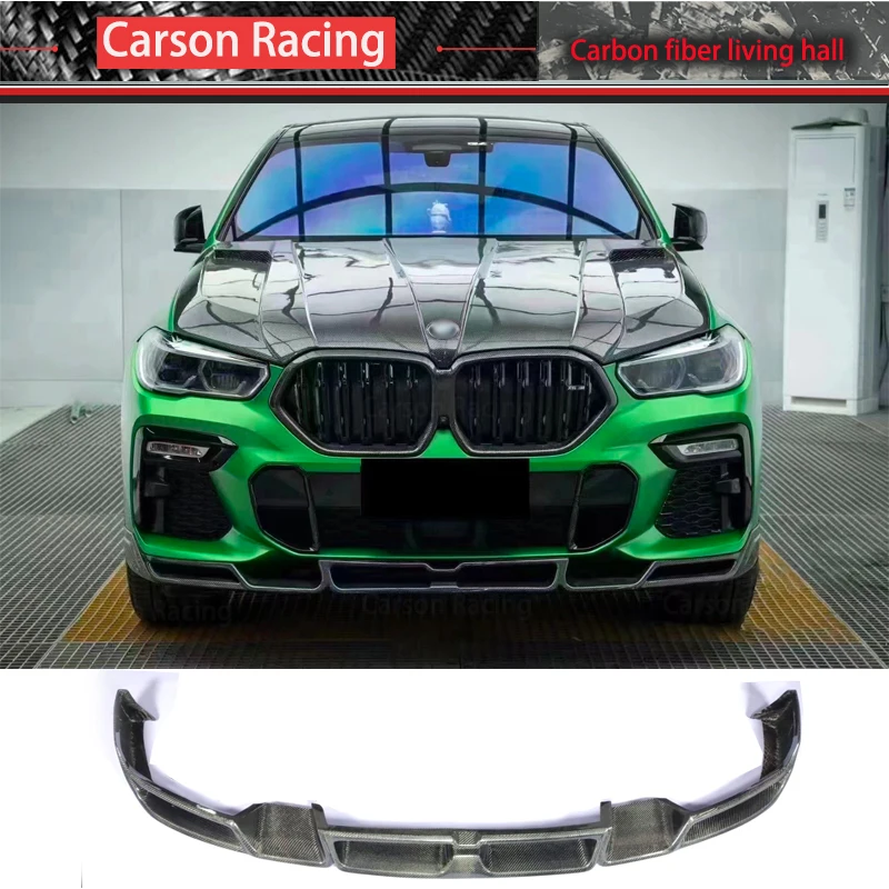 

For BMW G06 X6 2019-2023 Real Carbon Fiber Front Lip Rear Lip Side Skirt Car leaf vent Roof Spoiler