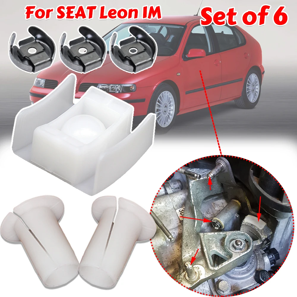 

For SEAT Leon 1M 2000-2005 2006 Gear Selector Wiring Lock Washer Shift Relay Lever Slide Bushing Kit Sliding Shoe Bearing Socket