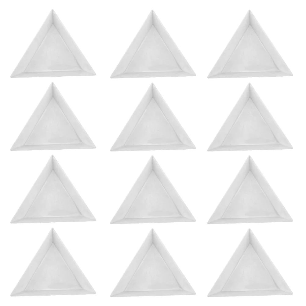 24 قطعة علبة مجوهرات بلاستيكية مثلث حبة فرز المنظم لأحجار الراين لتقوم بها بنفسك الحرفية حقيبة للتخزين تكويم خفيفة الوزن بزاوية #5