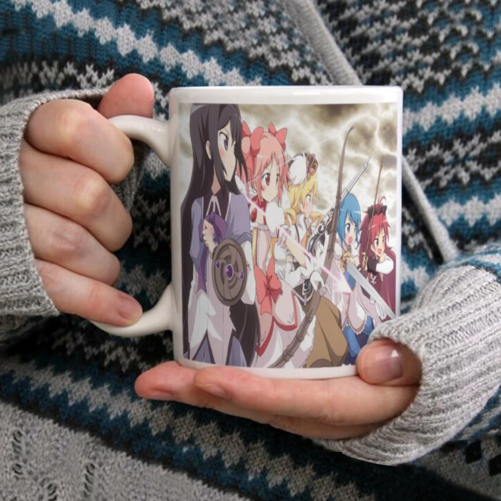 Puella Magi Madoka Magica Ceramic Cup Coffee Oatmeal Breakfast Cup Creative Personality Mug