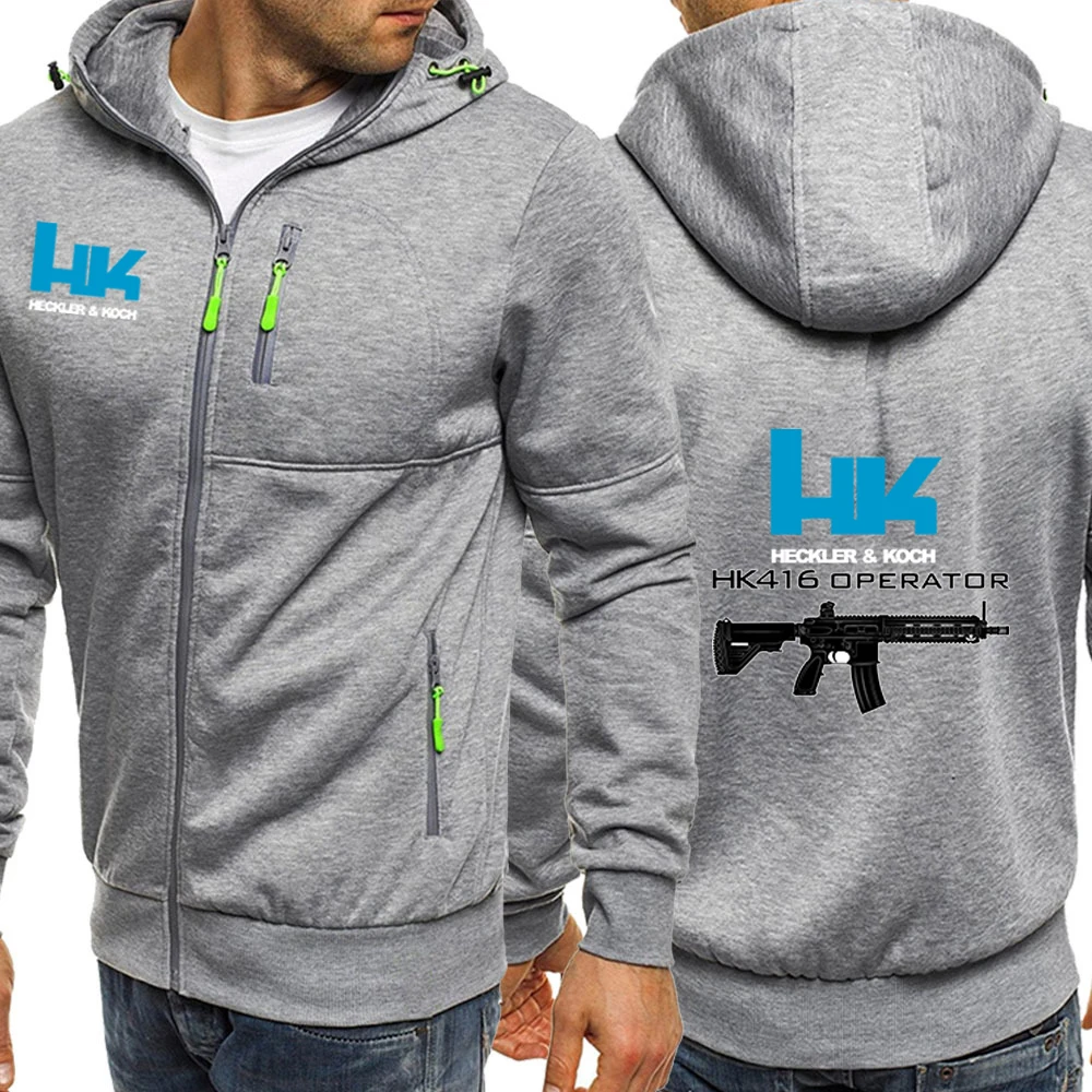 

2025 New Type Jacket Spring Autumn Loose Comfortable Coat Man's Graphic in Heckler Koch HK416 Logo Print High Quality Hoodies