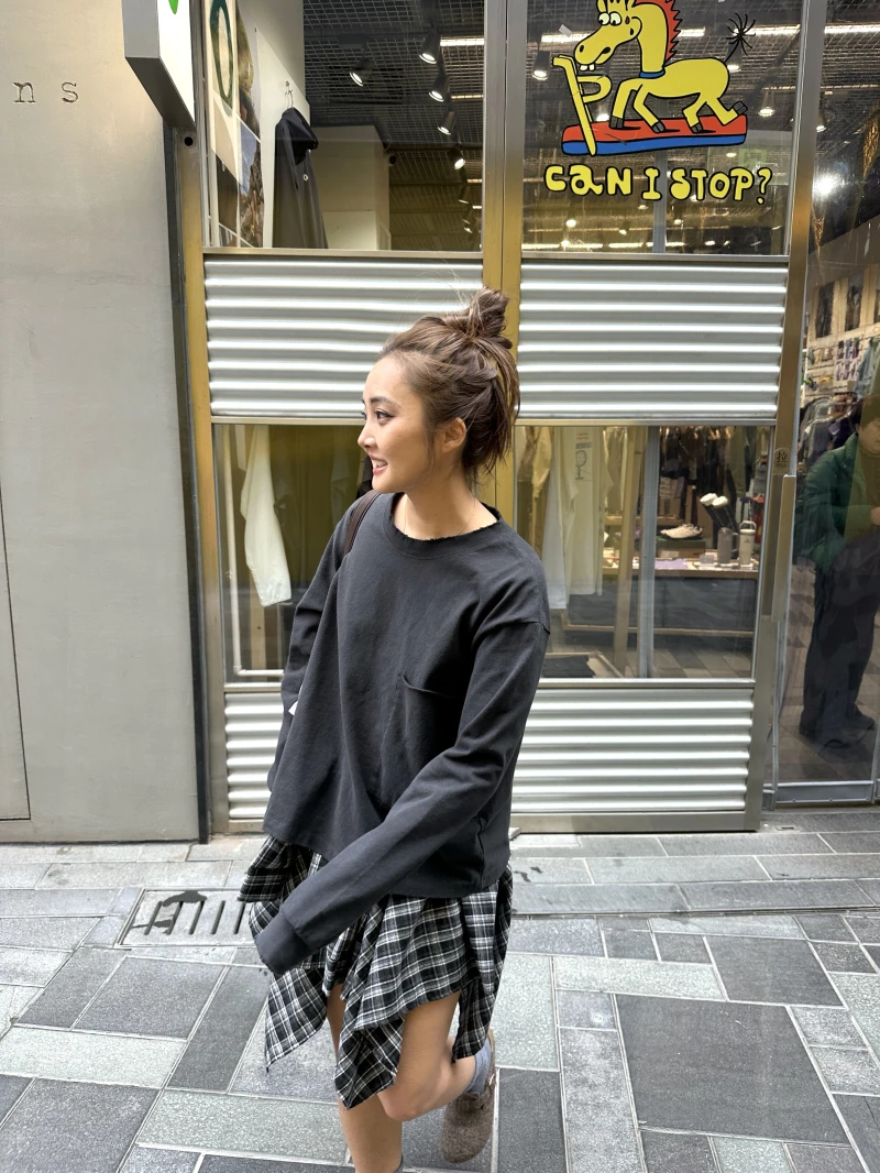

Basic Style Long Sleeve round Neck T-Shirt Thickened Pure Color Casual Fashion Women's Spring Cotton Top round Neck Design
