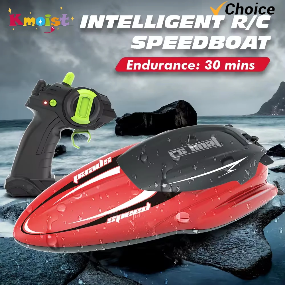 

Cross-Border New 2.4G High-Speed Remote Control Boat Water Toy Speedboat Charging Dual-Power Racing Model Boat Toys for Boy Gif