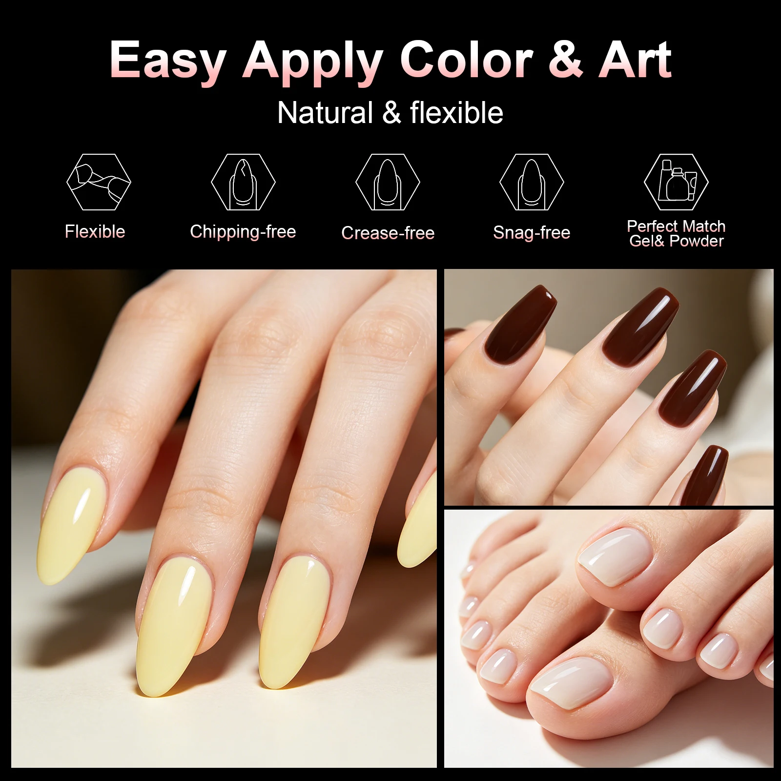 120 Stück Halbmatte Verlängerungs-Gel-Tips, Mandel-, Stiletto-, Coffin- und French-Form, Künstliche Nägel, Vollabdeckung, Acryl, für Salon und Zuhause, Press-On-Nägel – Detail 8