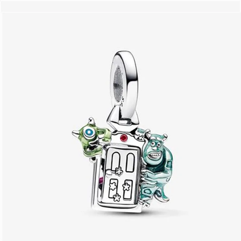 925 Prata Charm Fit Pandora Pulseira, Chinelo de Vidro da Cinderela, Mickey, Minnie, Ponto, MINISO, Jóias, Presente Dia dos Namorados