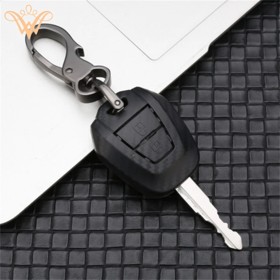 

Car Key Case Cover For Isuzu D Max Mu-x V-Cross Truck 2 Button Car Accessories Car-Styling Holder Shell Keychain Protection
