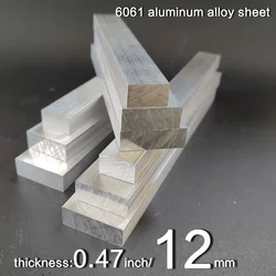 6061 Aluminum Alloy Flat Bar Thickness 12mm Width 20mm 25mm 30mm 35mm  Length  100mm 150mm 200mm 300mm