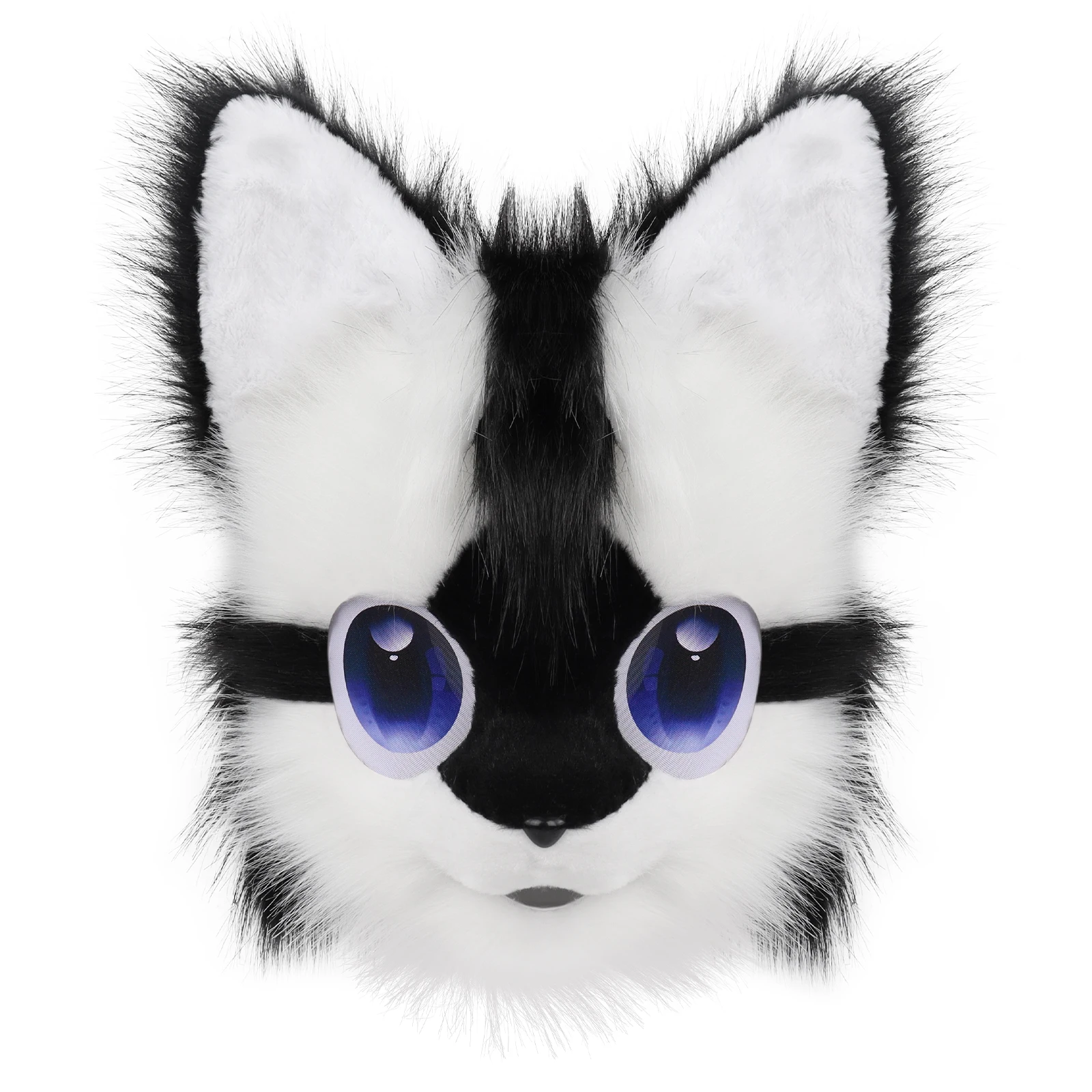 Animal Dog Head Mask Faux Fur Furry Plush Fursuit Headgear Carnival Party Costume Cosplay Accessories