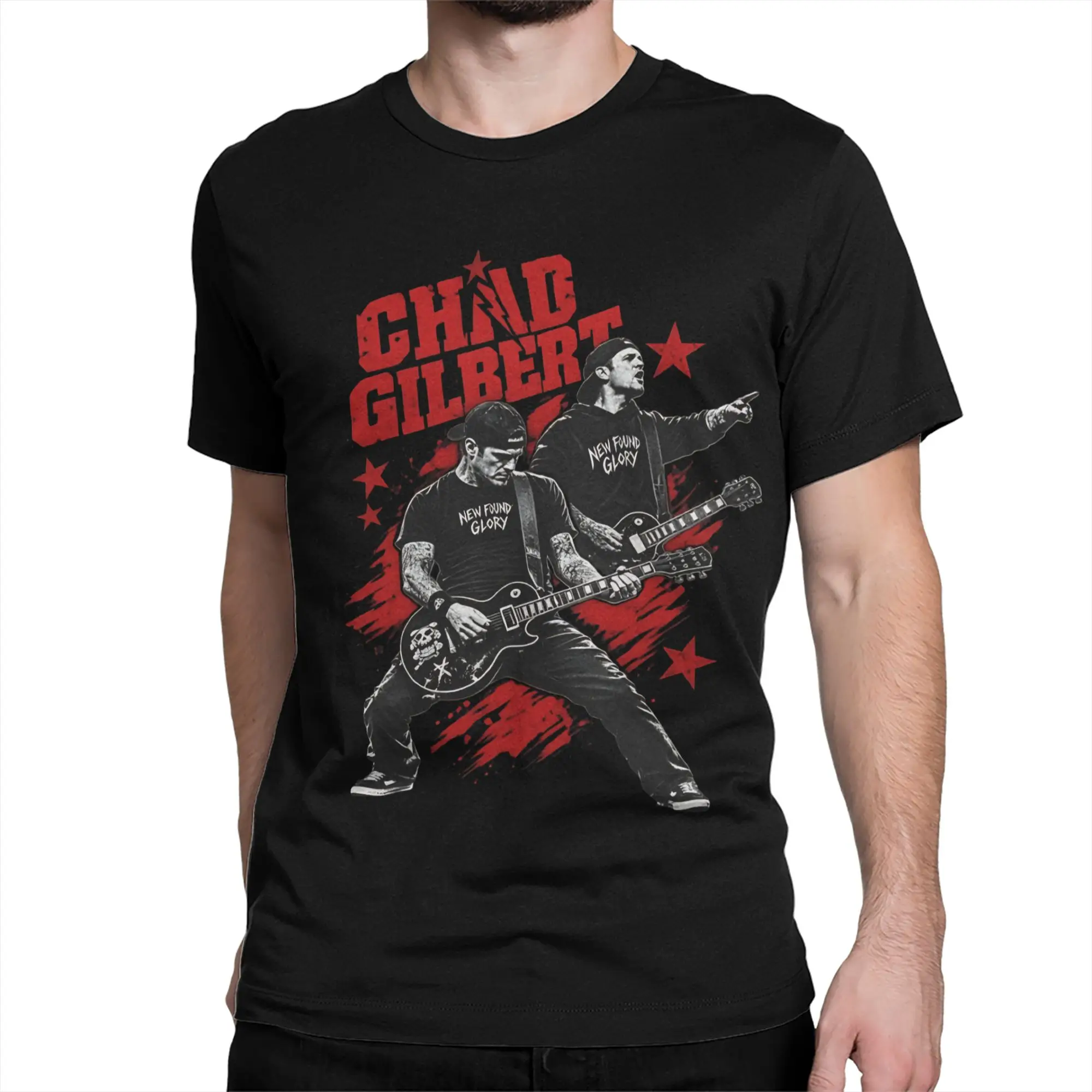 Men Women T-Shirts Rip Chad Gilbert Guitarist Vintage Cotton Tee Shirt Short Sleeve  T Shirts Round Neck Tops Gift Idea