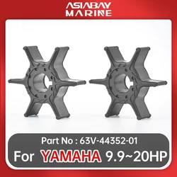 63V-44352-01 Water Pump Impeller For Yamaha Outboard Engine 2/4 Stroke F9.9 F15 F20 9.9hp 15hp 20hp Boat Parts 63V-44352-01-00