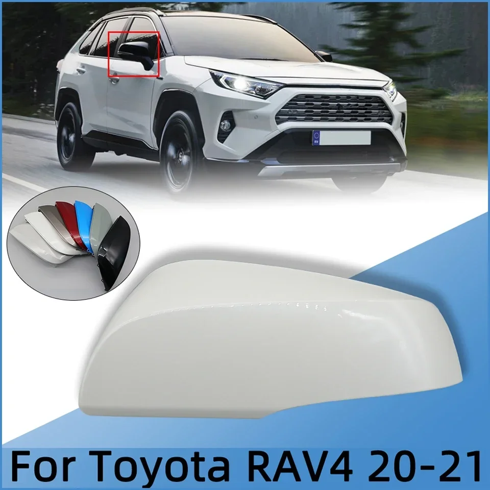 For Toyota Rav4 2020-2024 Rearview Mirror Cover Door Outside Wing Mirror Cap Housing Shell Milan Khaki Brownze White Black Grey