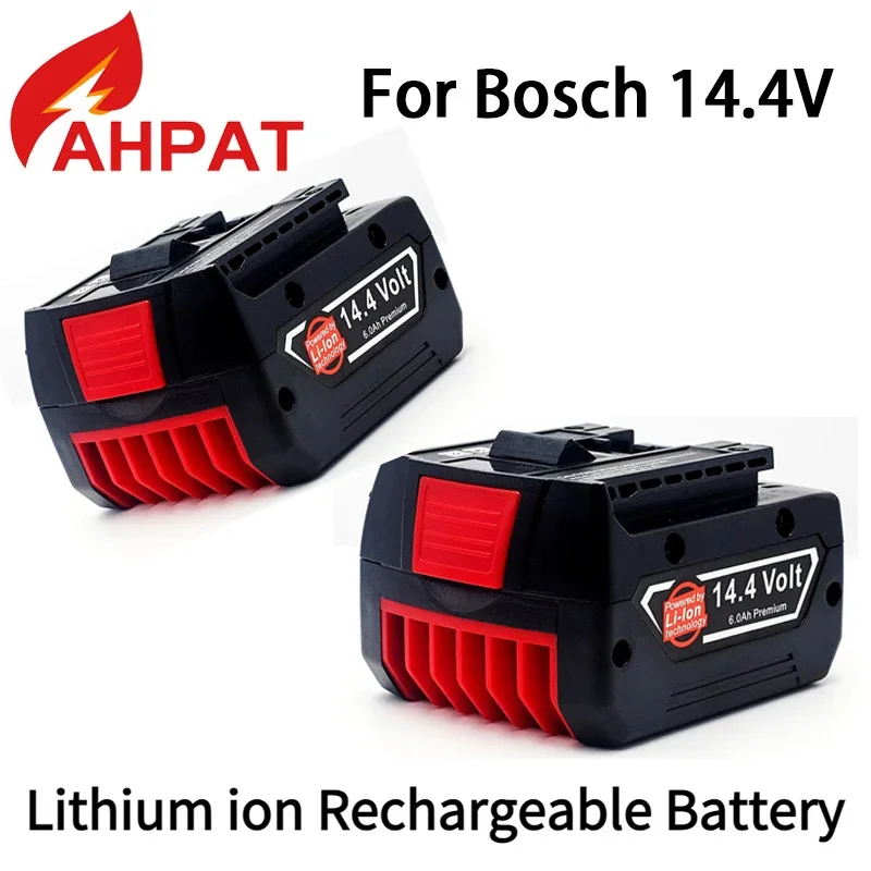 2024 Rechargeable Battery 6.0Ah for Bosch 14.4V Power Tool BAT614G Replacement 6000mah Battery 18650 Lithium-Iion