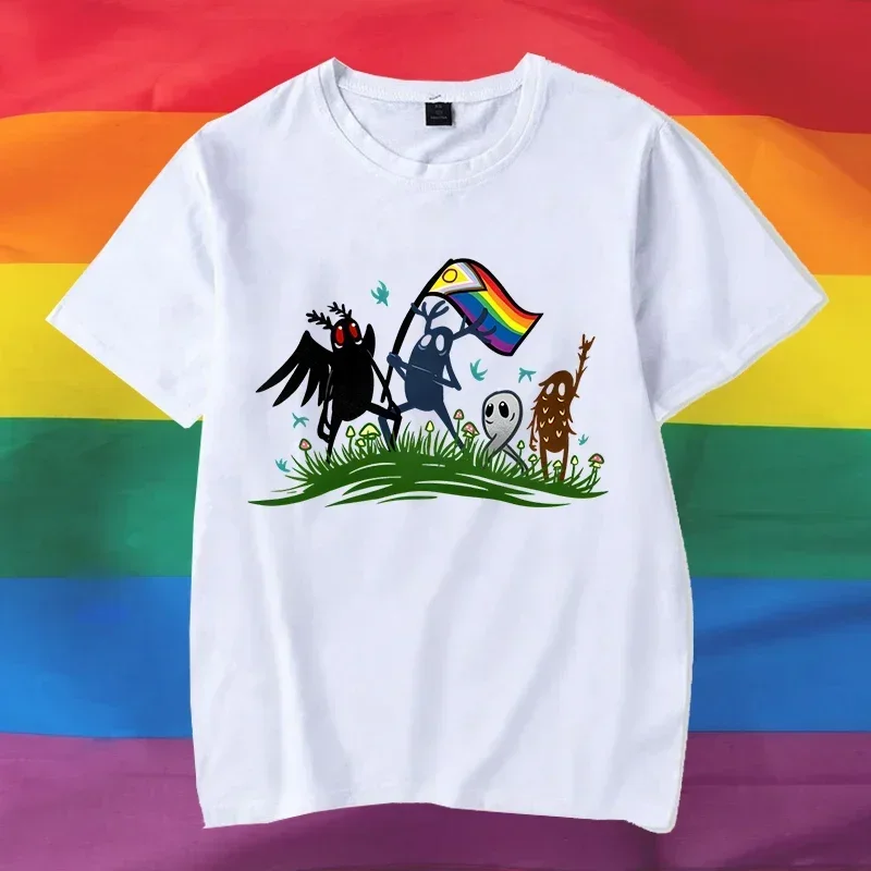 T Shirt Unisex Oversized T Shirt Funny Rainbow Flag Cartoon Tee Shirt Lesbian Gay Bisexual Trans Shirts Pride Month Gift