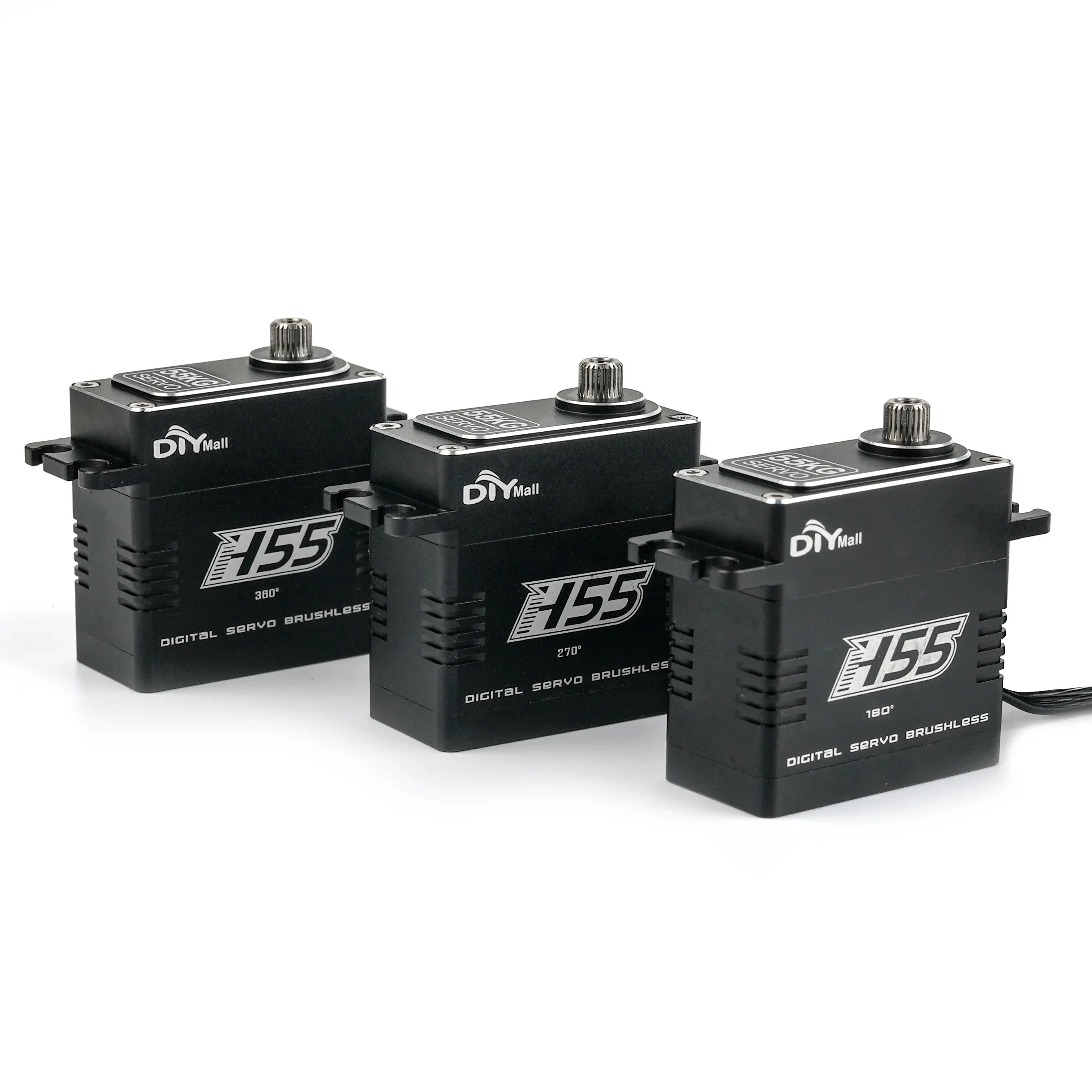 

Бесщеточный цифровой сервопривод 55 кг с высоким крутящим моментом, водонепроницаемый, с полностью металлическим редуктором, для радиоуправляемых моделей 1/8, 1/10, 1/12: краулеров, грузовиков, роботов (запчасти)